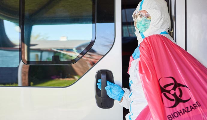 Professional biohazard cleanup