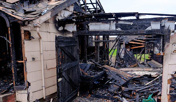 Fire damaged property