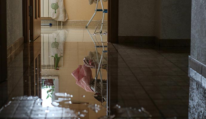 A flood damaged property